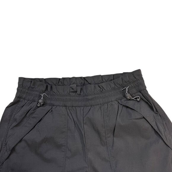 Athleta Womens pants 4 Black Lightweight Nylon Elastic Waist pull on wide leg - Picture 7 of 11